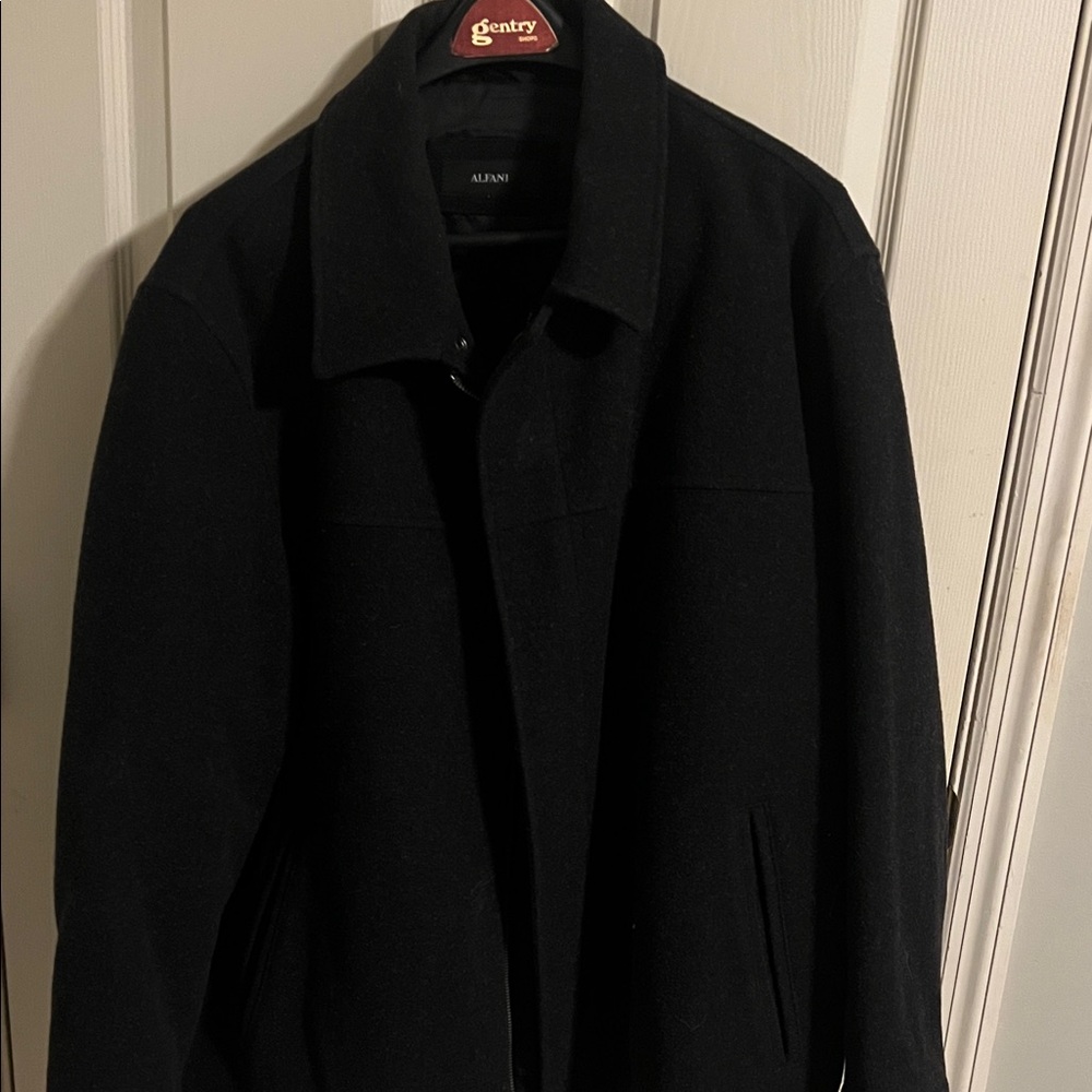 Alfani Men's Black Wool-Blend Pea Coat